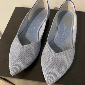 Rothy’s The Point Something’s Blue Metallic- gently used. Size 7.5